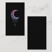 Pastel Gothic Moon Kawaii esthetische Halve Maan Visitekaartje (Voorkant / Achterkant)