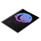 Pastel Gothic Moon Kawaii esthetische sterren Cres Notitieboek (Linkerzijde)