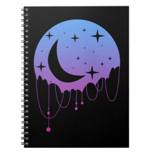 Pastel Gothic Moon Kawaii esthetische sterren Cres Notitieboek