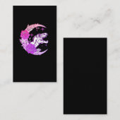 Pastel Gothic Moon Kawaii Trex Crescent Flowers Visitekaartje (Voorkant / Achterkant)