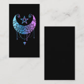 Pastel Gothic Moon Satan Crescent Witchy Visitekaartje (Voorkant / Achterkant)