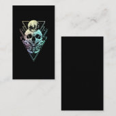 Pastel Gothic Moon Skull Gothic Wicca Crescent Mot Visitekaartje (Voorkant / Achterkant)