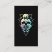 Pastel Gothic Moon Skull Gothic Wicca Crescent Mot Visitekaartje (Voorkant)