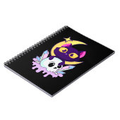 Pastel Gothic Moon Wiccan Animal Cat Skull Notitieboek (Linkerzijde)