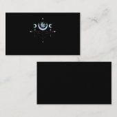 Pastel Gothic Moon Witchy Crescent Visitekaartje (Voorkant / Achterkant)