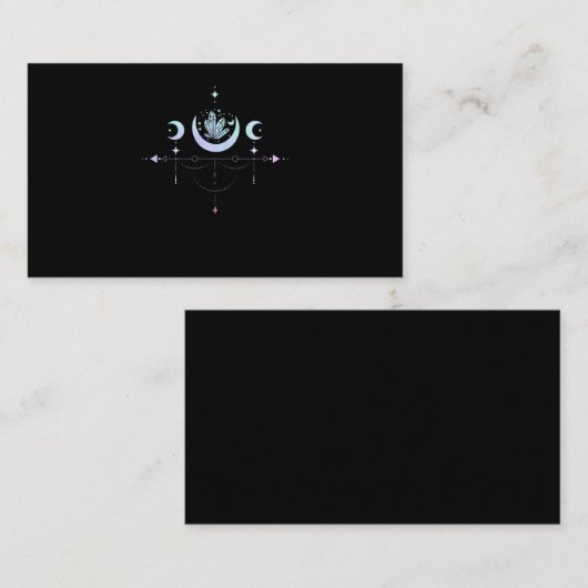 Pastel Gothic Moon Witchy Crescent Visitekaartje (Voorkant / Achterkant)
