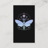 Pastel Gothic Moth Moon Wiccan Crescent Skull Visitekaartje (Voorkant)