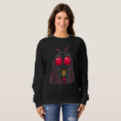 Pastel Gothic Mothman Lamp Folklore Cryptid Creepy Trui (Voorkant volledig)