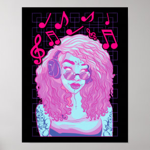 Pastel Gothic Music Lover Poster