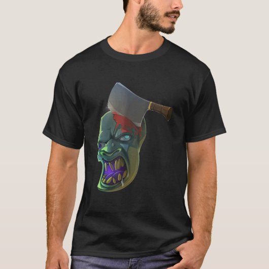 Pastel Gothic Ork Gezicht Fictioneel Monster Ogre  T-shirt (Voorkant)