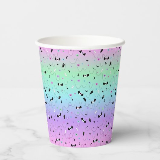 Pastel-Gothic Papieren Bekers (Achterkant)