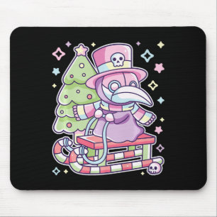 Pastel Gothic Pest Doctor Kerst Halloween Ontmoet Muismat