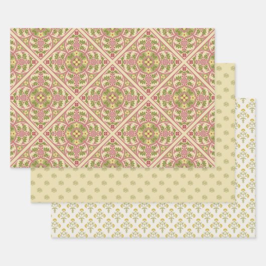 pastel gothic revival inpakpapier vel (Set)