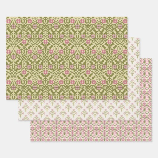 pastel gothic revival inpakpapier vel (Set)