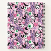 Pastel Gothic Rockabilly Spooky Bunny Notitieboek (Achterkant)