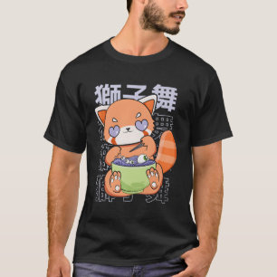 Pastel Gothic Rood Panda Japans Ra Noodles Anime K T-shirt