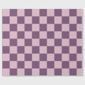 Pastel Gothic Roze en Paarse Checkers Cadeaupapier (Vlak)
