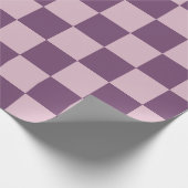 Pastel Gothic Roze en Paarse Checkers Cadeaupapier (Hoek)