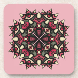 Pastel gothic roze horror circus bier onderzetter