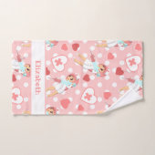 Pastel Gothic Roze Kawaii Verpleegkundige Vaccin Bad Handdoek (Handdoek)