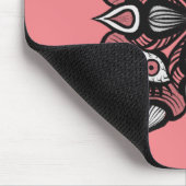 Pastel gothic roze, roze monster heks muismat (Hoek)