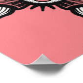 Pastel gothic roze, roze monster heks poster (Hoek)