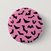 Pastel gothic roze vleermuizen halloween ronde button 5,7 cm (Voorkant)
