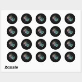 Pastel Gothic Rozen Moon Gothic Crescent Flowers Ronde Sticker (Vel)