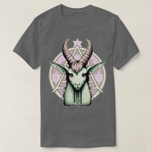 Pastel gothic schattig baphomet 11 t-shirt (Design voorkant)