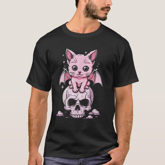 Pastel Gothic Schattige Creepy Anime Esthetische K T-shirt (Voorkant)