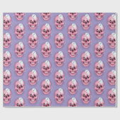 Pastel gothic schedel cadeaupapier (Vlak)