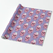 Pastel gothic schedel cadeaupapier (Uitgerold)