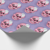 Pastel gothic schedel cadeaupapier (Hoek)