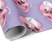 Pastel gothic schedel cadeaupapier (Rol Hoek)