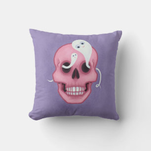 Pastel gothic schedel kussen
