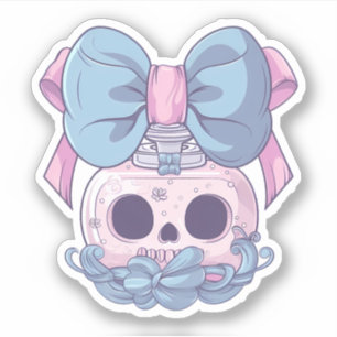 Pastel Gothic schedel parfum Sticker