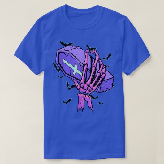 Pastel Gothic Skeleton Hand Funeral Coffin Gothic  T-shirt (Design voorkant)