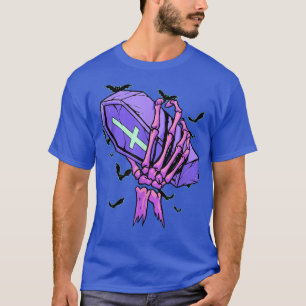 Pastel Gothic Skeleton Hand Funeral Coffin Gothic  T-shirt