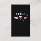 Pastel Gothic Skull Moon Kawaii make up Witch Visitekaartje (Voorkant)