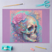 Pastel Gothic Skull Skelet Decoupage Papier (Craft)