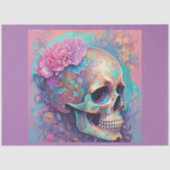Pastel Gothic Skull Skelet Decoupage Papier (Voorkant)