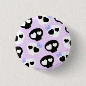 Pastel Gothic Skulls Ronde Button 3,2 Cm (Voorkant)