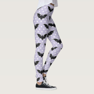 Pastel Gothic Spooky Cute Bats Kawaii Leggings