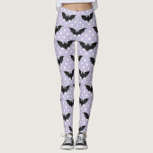 Pastel Gothic Spooky Cute Bats Kawaii Leggings (Voorkant)