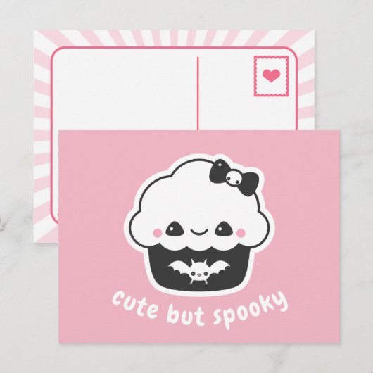 Pastel Gothic Spooky Cute Cupcake Briefkaart (Voorkant / Achterkant)