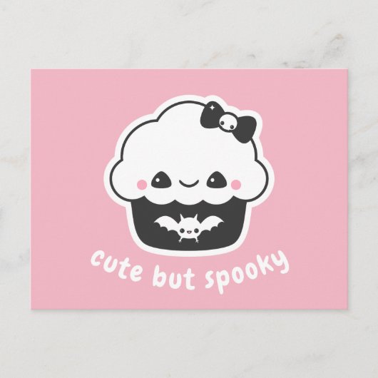 Pastel Gothic Spooky Cute Cupcake Briefkaart (Voorkant)