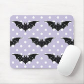 Pastel Gothic Spooky Cute Paarse Bat Kawaii Mousep Muismat (Met muis)