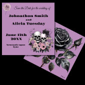 Pastel Gothic stijl bruiloft Stationery Witchy Save The Date
