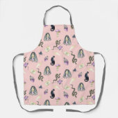 Pastel Gothic Story Pattern roze Schort (Voorkant)