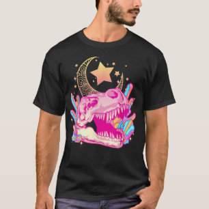 Pastel Gothic T-Rex Skull Crystal Crescent Moon Ae T-shirt